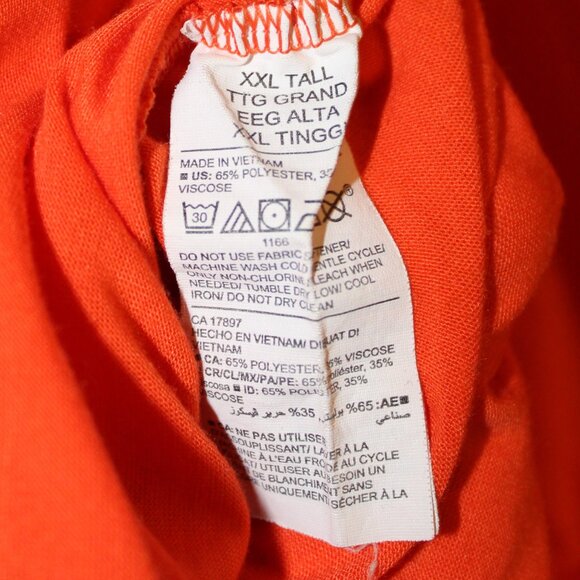 Old Navy Active Go-Dry orange ruched side short-sleeve tee size Tall XXL - Picture 7 of 7